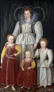 Ritratto di Anna, Lady Pope (1561-1625) con i suoi figli