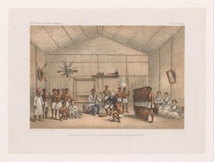 Visita al principe Ratsiba e cerimonia del giuramento di sangue da Marcus Jacob Goedkind