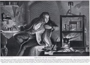 James Watt e la Macchina a Vapore, illustrazione da 