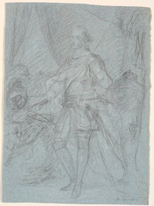 Bozza per ritratto a figura intera. Studio per il ritratto di famiglia di Chr. VI (Rosenborg)? Federico V come principe ereditario da Marcus Tuscher