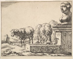 Pecore, da un set di 16 piatti, 1664