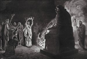 Sacrificio fenicio a Moloch (litografia)