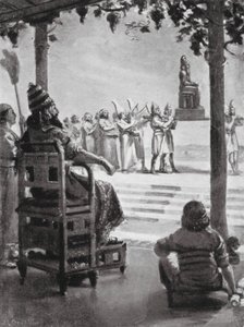 Capodanno a Babilonia, 680 a.C. (litografia)