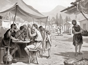 Una delle leggi di Licurgo, il riformatore spartano, era che nessuno avrebbe dovuto consumare i propri pasti a casa o in privato, da Hutchinson
