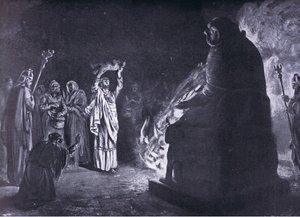 Un sacrificio fenicio a Moloch (litografia)
