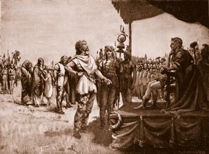 Caractacus before Claudius, illustrazione da "Hutchinson