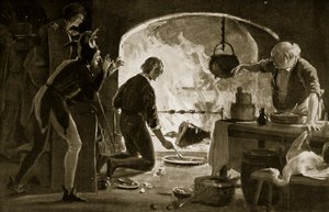 Lambert Simnel in cucina, illustrazione da "Hutchinson
