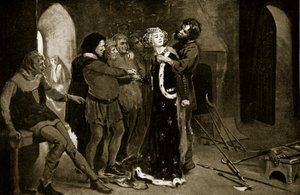 La "Fair Maid of Kent" baciata dagli insorti, illustrazione da "Hutchinson