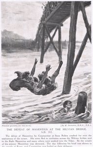 La sconfitta di Massenzio a Ponte Milvio nel 312 d.C.