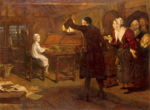 Il Bambino Handel, Scoperto dai suoi Genitori da Margaret Isabel Dicksee