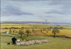 Pastore di pecore, Isola di Sheppey da Margaret Loxton