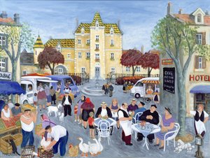 piazza della città in Borgogna da Margaret Loxton