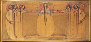 Regina di Maggio, Cartone per Pannello per Ingram Street Tearooms, c.1900 da Margaret Macdonald