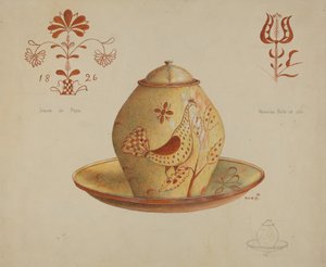 Vaso coperto tedesco della Pennsylvania da Margaret Stottlemeyer