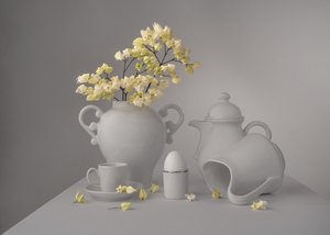 Elegante natura morta floreale