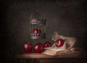 Mele rustiche e un libro da Margareth Perfoncio