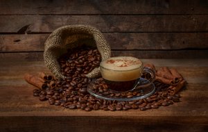 Natura morta rustica con caffè