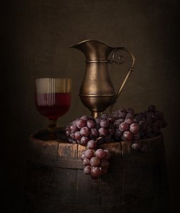Natura morta rustica con vino da Margareth Perfoncio