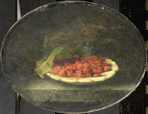 Natura Morta con Fragole in una Ciotola Bianca da Margaretha Roosenboom