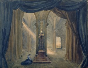 Scenografia per "Il convitato di pietra" di Alexander Dargomyzhsky da Margarita Genrichovna Genke Shifrina