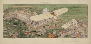 Il monoplano Bleriot di Beaumont arriva a Roma vincendo la gara aerea Parigi-Roma da Marguerite (fl.1909 14) Montaut