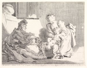 Il bambino e il bulldog, 1778 da Marguerite Gerard