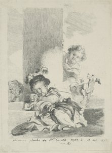 Il Bambino e il Gatto, 1778 da Marguerite Gerard