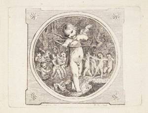 Amore con arco e freccia da Marguerite Louise De Lorme du Ronseray