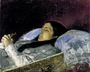 Miss Del Castillo sul letto di morte da Marià Fortuny Marsal