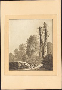 Paesaggio con Due Alberi da Maria Catharina Prestel after Herman Saftleven