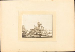 Paesaggio con una torre rotonda da Maria Catharina Prestel after Thomas Wyck