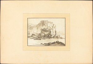 Paesaggio marino mediterraneo da Maria Catharina Prestel after Thomas Wyck