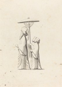 Scultura a Persepoli, dai Viaggi di Le Bruyn da Maria Denman after John Flaxman