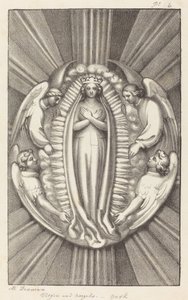 Vergine e angeli, una chiave di volta a York da Maria Denman after John Flaxman