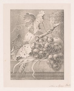 Natura morta con frutta e vaso decorato da Maria Geertruida de Goeje Barbiers (attributed to)