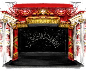 La Scala, 2018 (acquerello su carta, digitale)