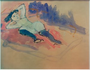 Helene con calze blu da Marianne von Werefkin