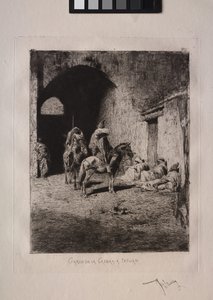 Guardia della Casbah a Tétouan da Mariano Fortuny y Marsal