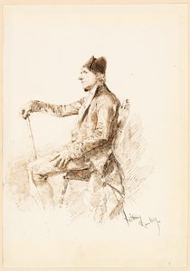 Uomo seduto di profilo da Mariano Fortuny y Marsal