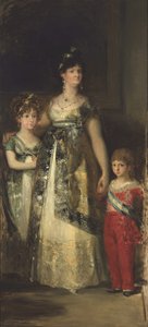 La regina di Spagna e i principi. Copia da Goya da Mariano Fortuny y Marsal