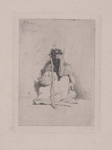 Senza Titolo - Figura Accovacciata con Bastone da Mariano José María Bernardo Fortuny y Carbó