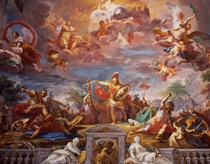 Marco Furio Camillo rompe il trattato con i Galli, Ingresso della Galleria Borghese da Mariano Rossi
