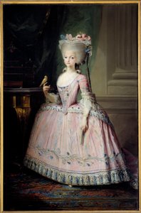 Ritratto a figura intera di Carlota Joaquina (1775-1830) Infanta di Spagna e Regina del Portogallo Dipinto di Mariano Maella (1739-1819) XVIII secolo