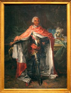 Ritratto di Carlo III di Spagna (1716-1788) - Dipinto di Mariano Salvador Maella (1739-1819), olio su tela, bozzetto, arte spagnola da Mariano Salvador de Maella
