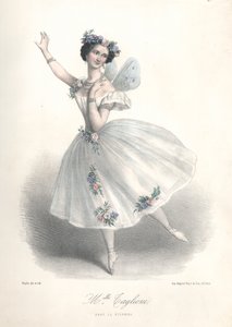 Ballerina italiana Marie Taglioni nel balletto Le Sylphide di suo padre Filippo Taglioni all