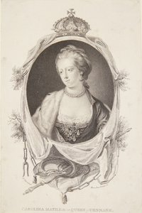 Ritratto di Caroline Mathilde da Marie Anne Bourlier