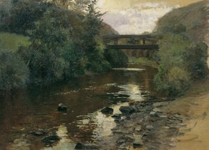 Acqua nel bosco con ponte da Marie Egner