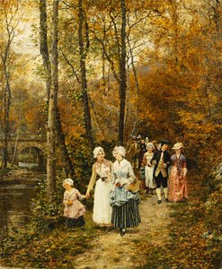 La passeggiata pomeridiana, 1879 da Marie Francois Firmin Girard