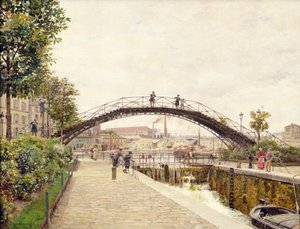 Il canale Saint-Martin da Marie Francois Firmin Girard
