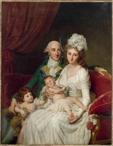 Monsieur Olive, tesoriere degli Stati di Bretagna e della sua famiglia, 1791-1792 da Marie Genevieve Bouliard